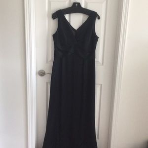 Black satin dress